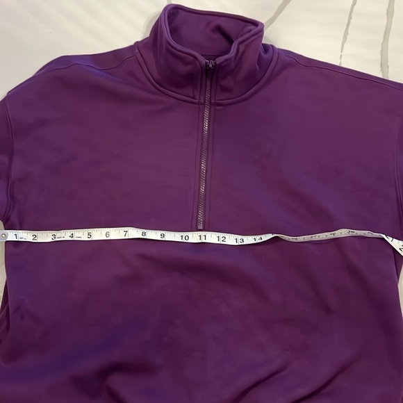 Fabletics purple 3/4 zip sweatshirt. Worn once. Size large. - Picture 1 of 6